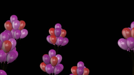 purple and red balloons