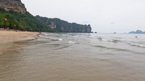 gentle waves on a tranquil krabi beach