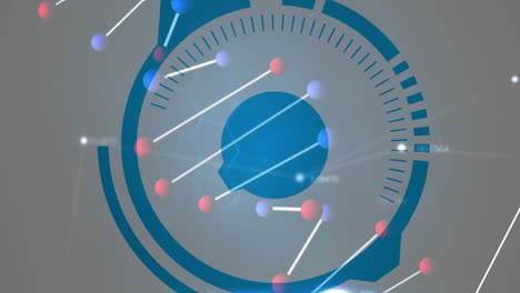 animación de la cadena de adn sobre el procesamiento de datos y el escaneo de alcance