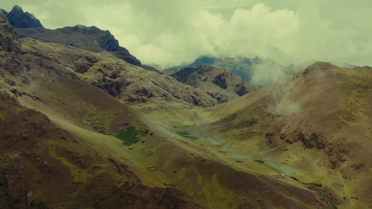 Aerial Shot of the Andes Mountains of Peru