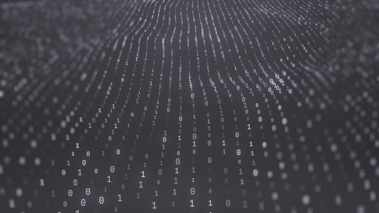 Abstract Wave Numbers Background Loopable, Modern background template for documents, reports and presentations. Seamless loop animation of 4K