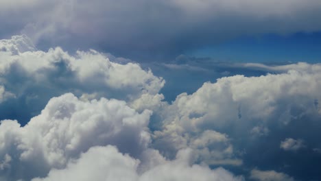 blue sky with clouds bird's-eye view