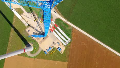 Head-of-Wind-Turbine-Under-Construction---Bird's-Eye-View