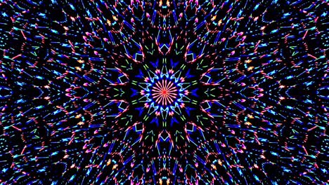 abstract caleidoscopio brillante hermosa línea roja azul movimiento suave con movimiento de luz brillante