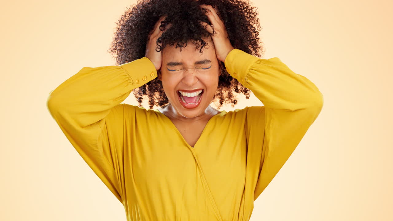 Mental health, stress and screaming with a crazy