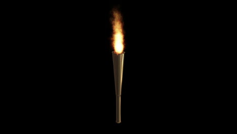 Animation-of-Olympic-torch-being-torched