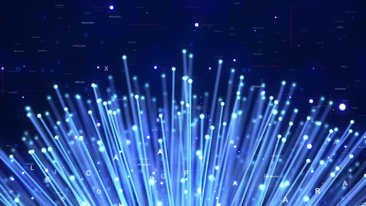 Cavi in fibra ottica, sfondo astratto di trasferimento dati. Loop perfetto
