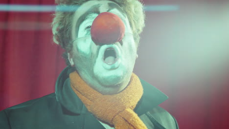 clown performing on stage