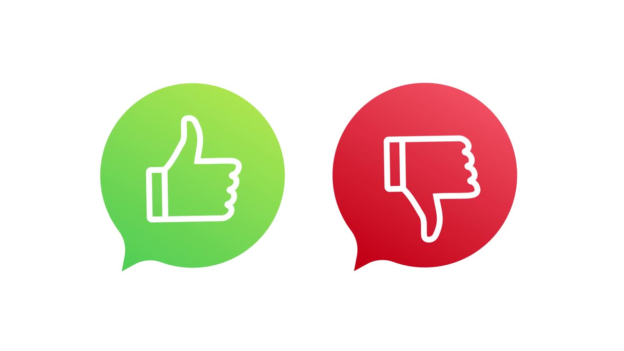 botón verde plano en fondo rojo. ok signo. triunfo hacia arriba, gran diseño para cualquier propósito. concepto de redes sociales. gráficos en movimiento.