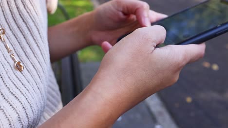 individual using phone in melbourne, australia