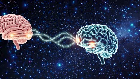 interconnected brains in space