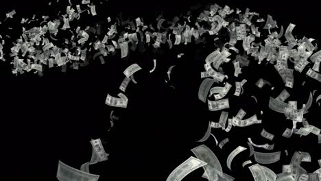 us money cash particle animation