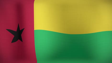 animación de la bandera de guinea bissau en movimiento