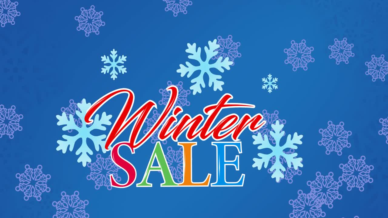 크리스마스 볼 오버 스타에 대한 겨울 판매 텍스트의 애니메이션