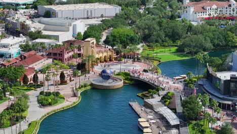 aerial view of universal orlando resort entrance