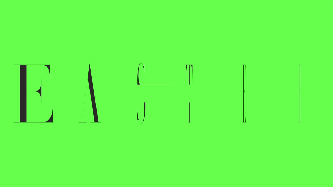 Happy Easter on fashion green gradient