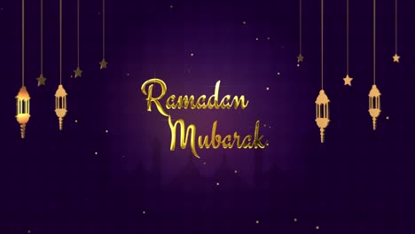 attraktiver ramadan eid mubarak hintergrund mit 3d gold text enthüllt