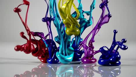 colorful liquid splash art
