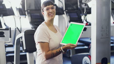 pantalla verde, espacio de copia o tecla de croma en la tableta
