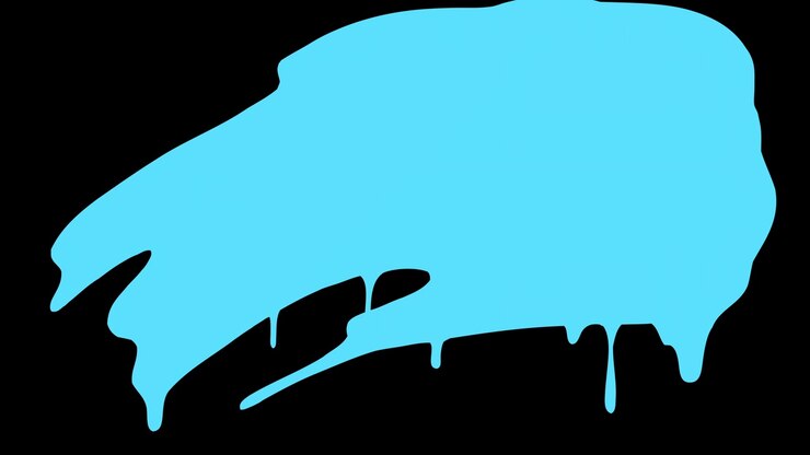 Transizione Animata con Pennellata Azzurra su Sfondo Nero