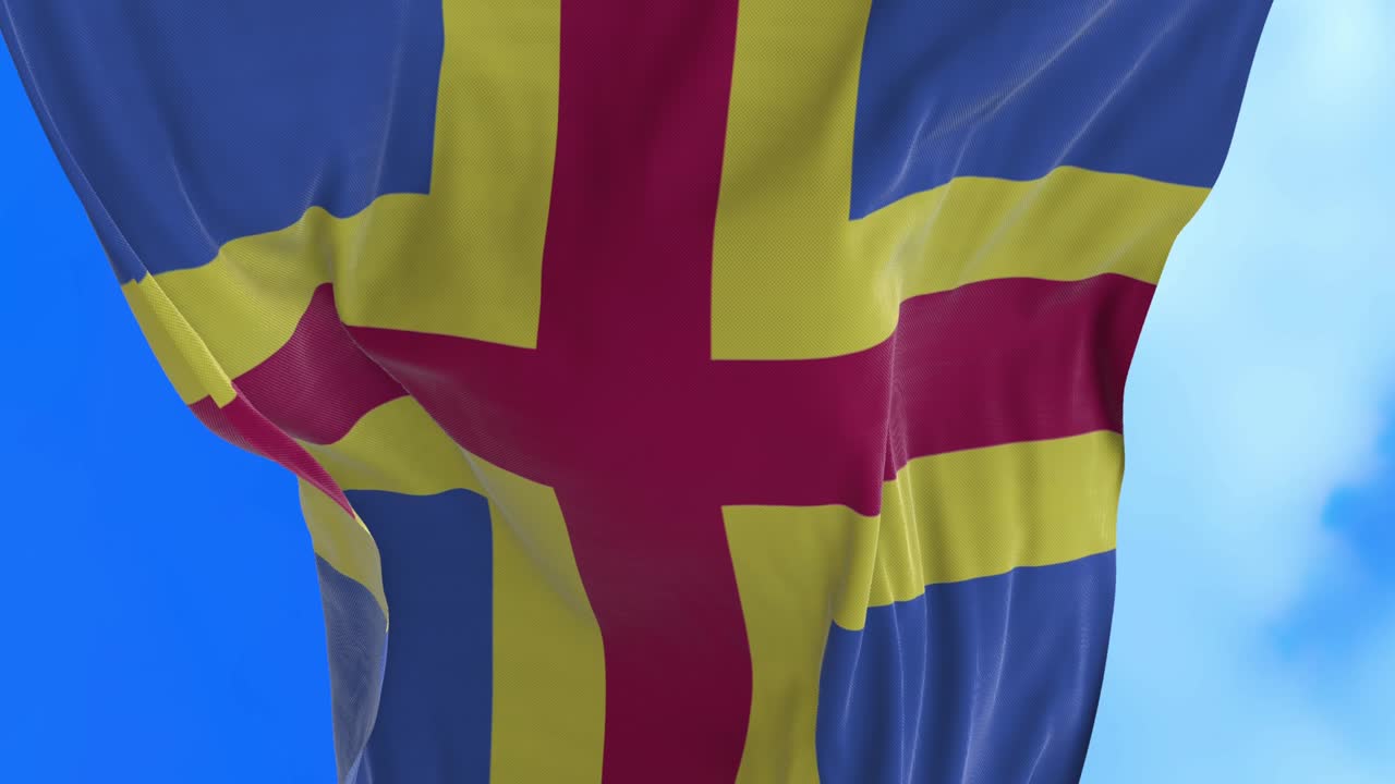 la bandera de las islas de aland.