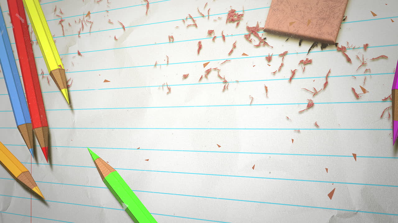 primer plano colorido lápiz sobre papel con antecedentes escolares del tema de la educación