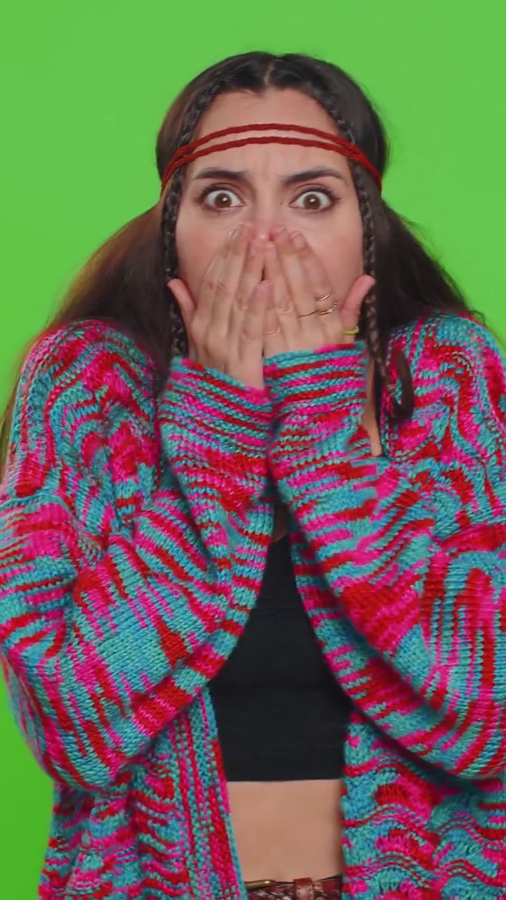 Nervous woman terrified about danger problems suffering phobia anxiety disorder expresses fear