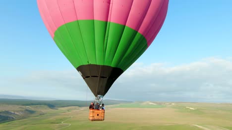 hot air balloon ride over countryside