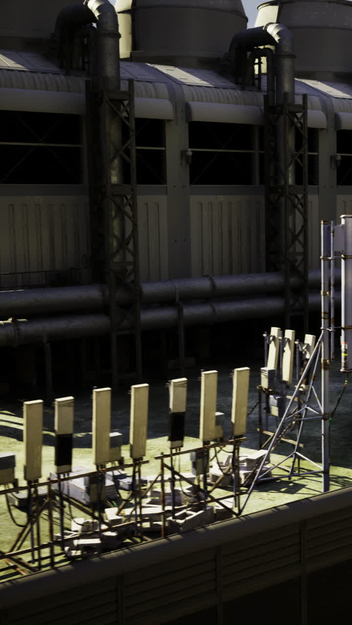 Wireless communications technology shining in urban architecture at noon