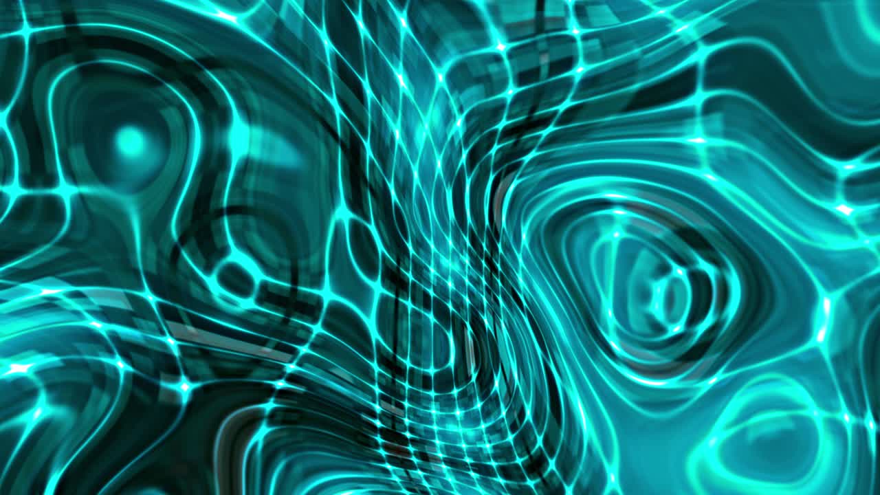 Abstract Swirls of Digital Blue Liquid marble texture. 4K 3D Light Blue Gradient Swirl Texture Background. Futuristic Design Loop Abstract Background Animation. Wavy geometric holographic fluid.