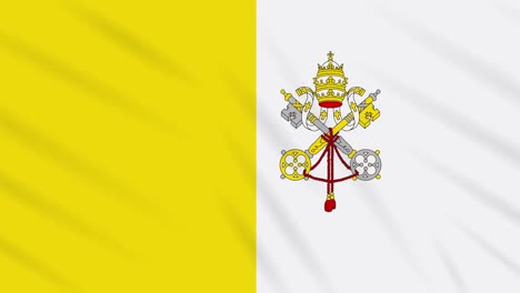 vatican flag waving cloth, background loop