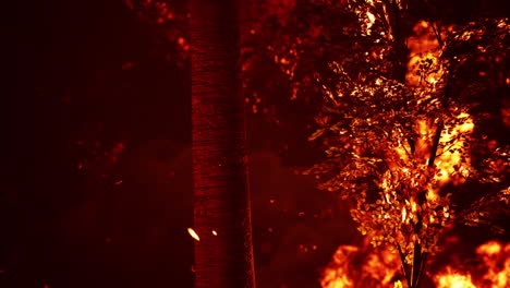 wildfire burns ground in forest