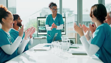 medical team meeting and presentation