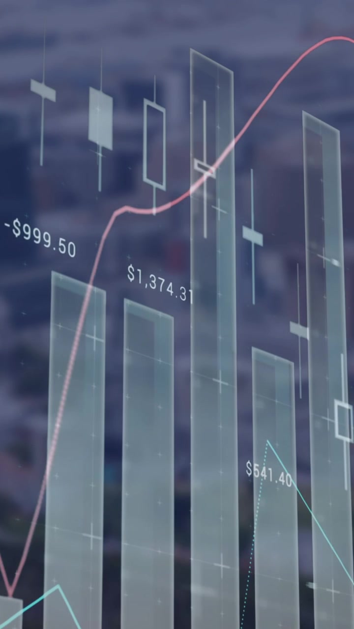 Animation of data processing over landscape