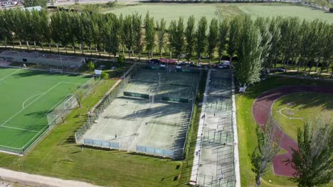 sports complex with padel courts and soccer field