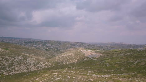 aerial of israeli landscape at west bank efrat 003