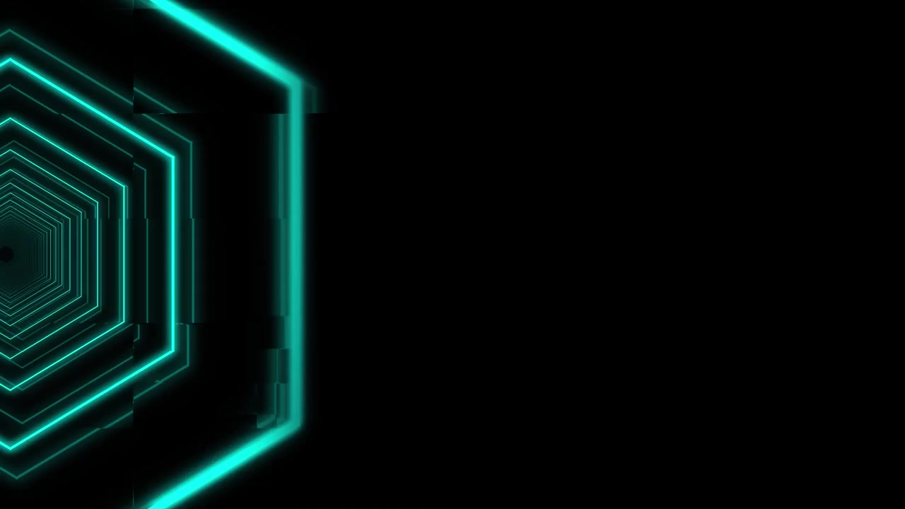 Geometric shapes on black background