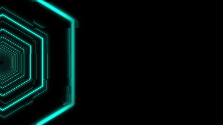 Geometric shapes on black background