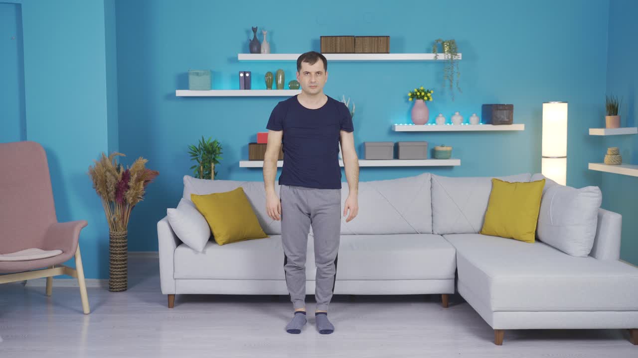 집에서 몸을 따뜻하게 하고, 스트레칭을 합니다.