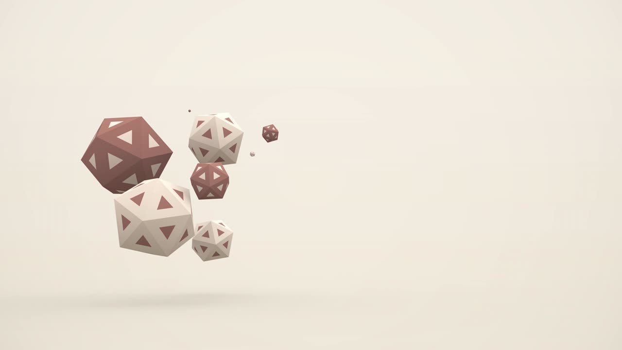 animación de bucle abstracto de formas platónicas 3d giratorias (animación de formas geométricas)
