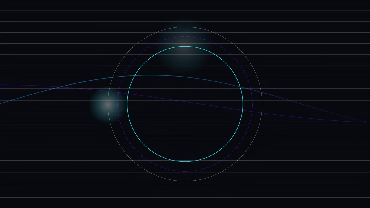 Abstract Motion Graphics with Glowing Orbs and Circular Lines
