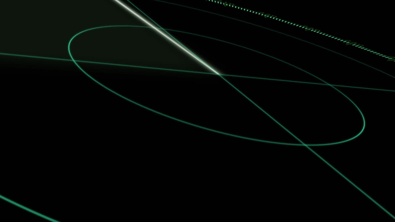 animación de radar con puntos que se mueven sobre un fondo negro