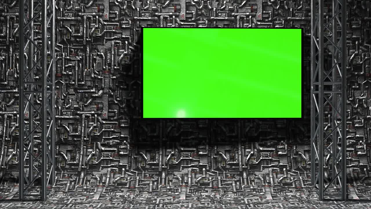 Virtual set stage backdrop 3d render for music entertainment news