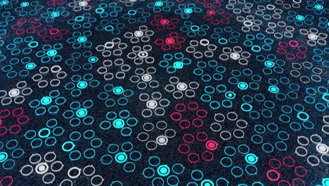patrón geométrico abstracto con círculos brillantes