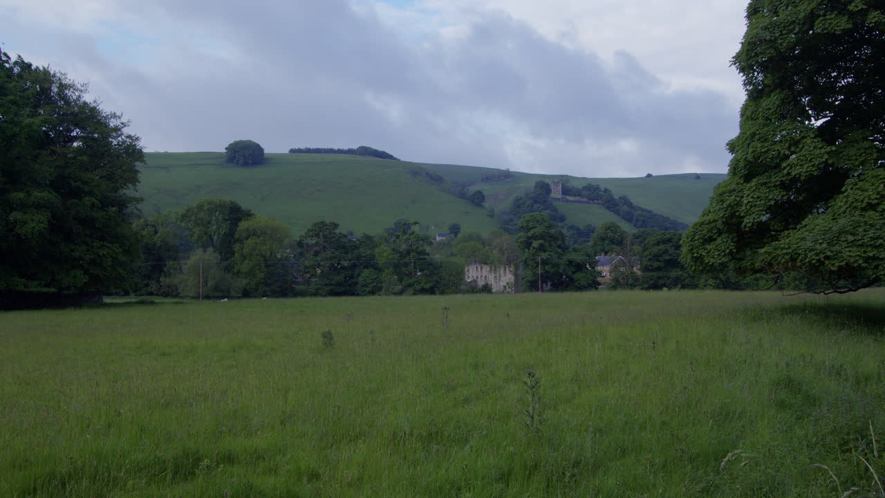 광범위한 으로 희망 계곡을 바라보며 배경에 있는 동굴 에