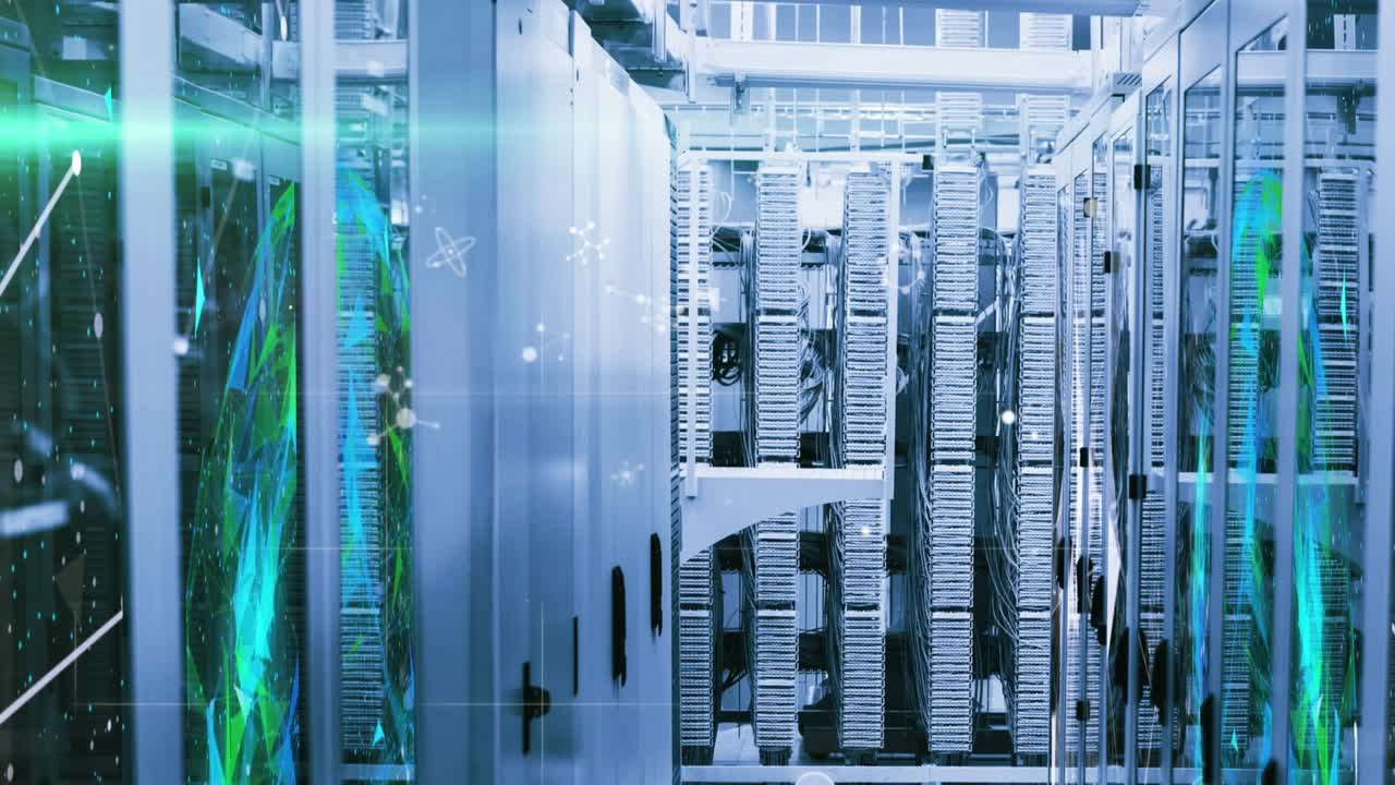 Animation of network of connections over computer servers