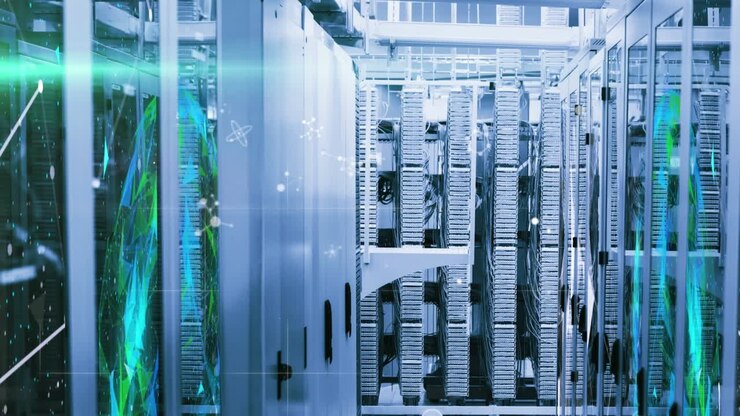 Animation of network of connections over computer servers
