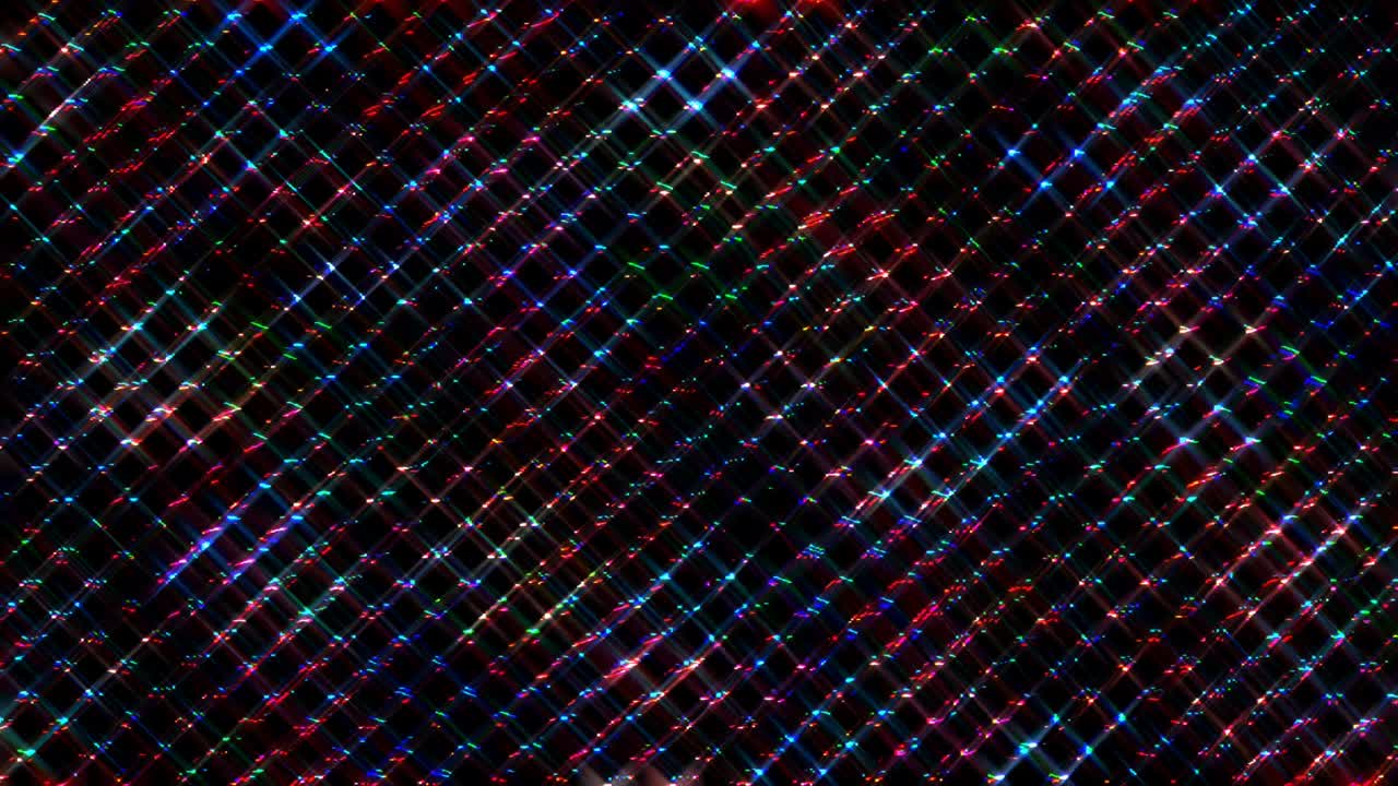3D shining bright lines set wave motion, color full, on black background