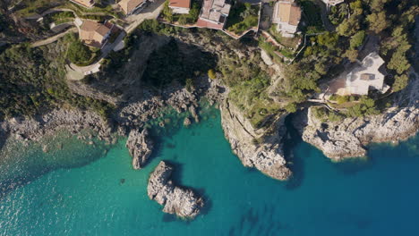 calm ocean near a cliff in italy coast