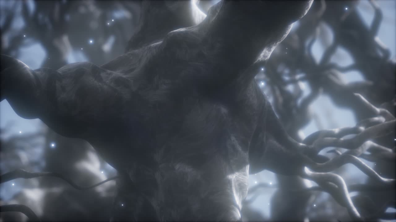 viaje a través de una red de células neuronales dentro del cerebro